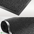 VOUNOT - Lot de 2 Tapis de porte paillasson 60x90cm Gris-Noir - vignette
