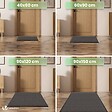 VOUNOT - Lot de 2 Tapis de porte paillasson 60x90cm Anthracite - vignette