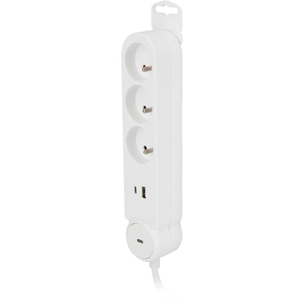 ZENITECH - Multiprise Iota 3 prises 16A + prise USB A+C avec interrupteur - Zenitech - large