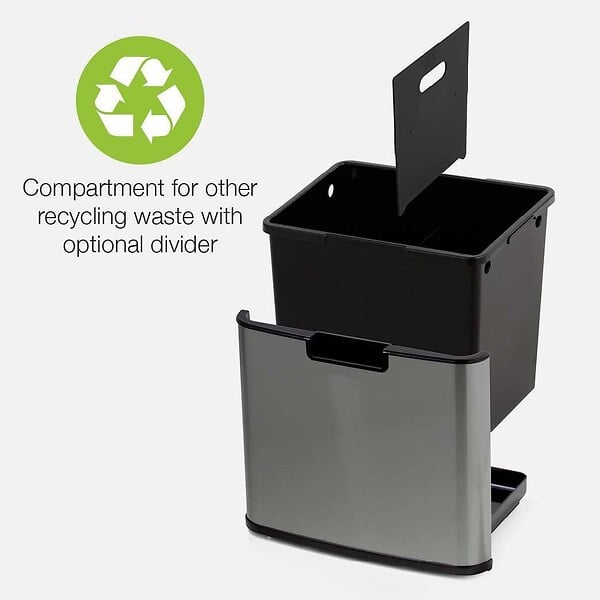 KITCHEN MOVE - Poubelle automatique tri sélectif NARVIK noir 75L - large