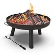 VOUNOT - Brasero Exterieur en Metal avec Grille Tisonnier diametre 60cm noir - vignette