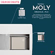 THOMSON - Radiateur électrique fixe inertie sèche - Double cœur de chauffe - THOMSON - MOLY 1000W - Connecté WiFi - horizontal blanc - NF - vignette