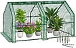 VOUNOT - Mini Serre de jardin avec 2 portes enroulables bache PE renforcee 135g/m2 180x90x90cm Vert - vignette