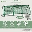 VOUNOT - Mini Serre de jardin avec 3 portes enroulables bache PE renforcee 135g/m2 270x90x90cm Vert - vignette