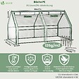 VOUNOT - Mini Serre de jardin avec 2 portes enroulables bache PE renforcee 135g/m2 180x90x90cm Blanc - vignette