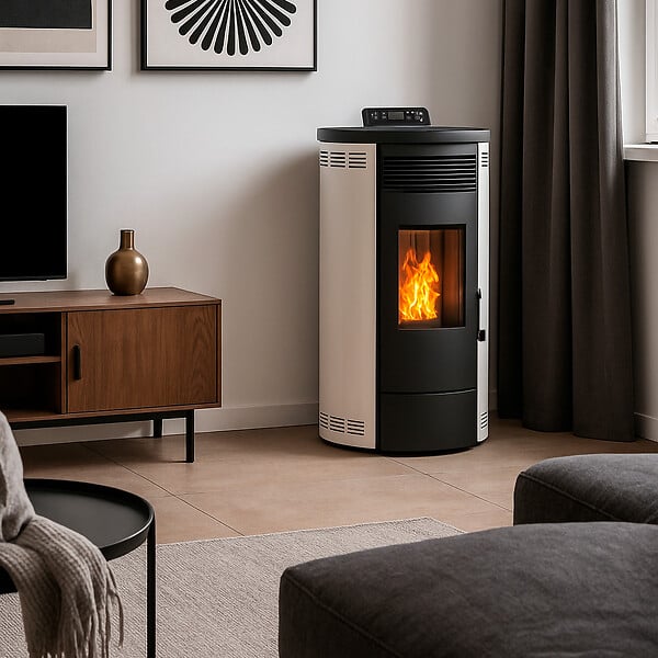 SANNOVER - Poêle à granulés étanche Flavia 9,5 kW Blanc Sannover - large