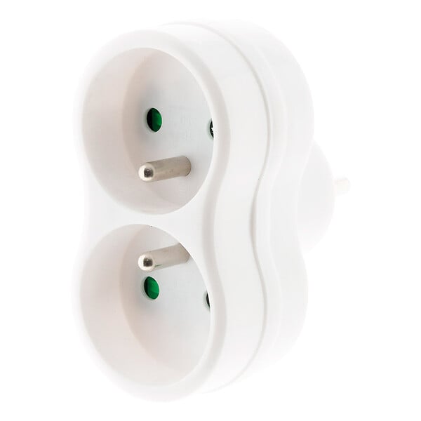 ZENITECH - Multiprise biplite 2x16A - Blanc - Zenitech - large