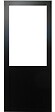 GD MENUISERIES - Porte Coulissante Atelier Noir Vitrée H204 x L93 cm sans meneau, Rail alu Bandeau Noir - vignette