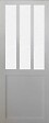 GD MENUISERIES - Porte Coulissante Atelier Blanc vitre depoli H204 x L73 cm - vignette