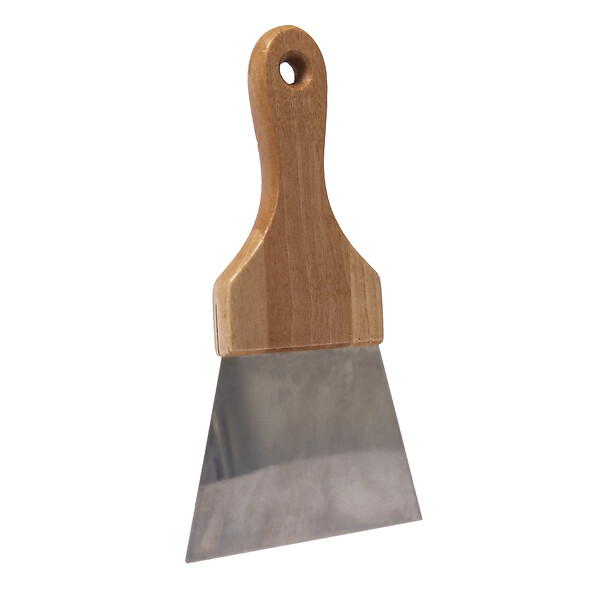 ALYCO - Spatule inox manche en bois 120mm - large