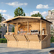 TIMBELA - TIMBELA M150B - Maison de jardin en bois - Grand stand de vendeur avec comptoir - H232 x L336x l263 cm/6 m² - vignette