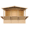 TIMBELA - TIMBELA M150B - Maison de jardin en bois - Grand stand de vendeur avec comptoir - H232 x L336x l263 cm/6 m² - vignette