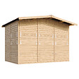 TIMBELA - TIMBELA M150B - Maison de jardin en bois - Grand stand de vendeur avec comptoir - H232 x L336x l263 cm/6 m² - vignette