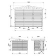 TIMBELA - TIMBELA M150B - Maison de jardin en bois - Grand stand de vendeur avec comptoir - H232 x L336x l263 cm/6 m² - vignette