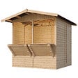 TIMBELA - TIMBELA M149 - Maison de jardin en bois - Grand stand de vendeur avec comptoir - H232 x L263 x l253 cm / 4 m² - vignette