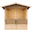 TIMBELA - TIMBELA M149 - Maison de jardin en bois - Grand stand de vendeur avec comptoir - H232 x L263 x l253 cm / 4 m² - vignette