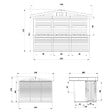 TIMBELA - TIMBELA M150BZ Maison de jardin en bois, Étal de marché en bois 263 x 336 cm / 6 m² - vignette