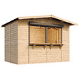 TIMBELA - TIMBELA M150Z Maison de jardin en bois, Étal de marché en bois 263 x 336 cm / 6 m2 - vignette