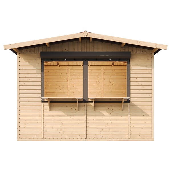 TIMBELA - TIMBELA M150Z Maison de jardin en bois, Étal de marché en bois 263 x 336 cm / 6 m2 - large
