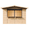 TIMBELA - TIMBELA M150Z Maison de jardin en bois, Étal de marché en bois 263 x 336 cm / 6 m2 - vignette