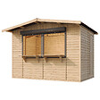 TIMBELA - TIMBELA M150Z Maison de jardin en bois, Étal de marché en bois 263 x 336 cm / 6 m2 - vignette