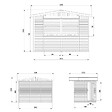 TIMBELA - TIMBELA M150Z Maison de jardin en bois, Étal de marché en bois 263 x 336 cm / 6 m2 - vignette