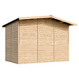 TIMBELA - TIMBELA M150A - Maison de jardin en bois - Grand stand de vendeur avec comptoir - H232 x L336x l263 cm/6 m² - vignette
