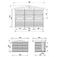 TIMBELA - TIMBELA M150A - Maison de jardin en bois - Grand stand de vendeur avec comptoir - H232 x L336x l263 cm/6 m² - vignette