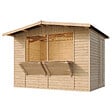 TIMBELA - TIMBELA M150 - Maison de jardin en bois - Grand stand de vendeur avec comptoir - H232 x L336x l263 cm/6 m² - vignette