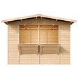 TIMBELA - TIMBELA M150 - Maison de jardin en bois - Grand stand de vendeur avec comptoir - H232 x L336x l263 cm/6 m² - vignette