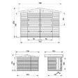 TIMBELA - TIMBELA M150 - Maison de jardin en bois - Grand stand de vendeur avec comptoir - H232 x L336x l263 cm/6 m² - vignette