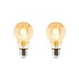ZENITECH - Lot de 2 ampoules déco filament LED ambrée 4W E27 2500K - Zenitech - vignette