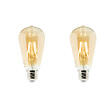 ZENITECH - Lot de 2 ampoules déco filament LED ambrée 4W E27 - Elexity - vignette
