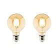 ZENITECH - Lot de 2 ampoules déco filament LED ambrée 6W E27 - Elexity - vignette