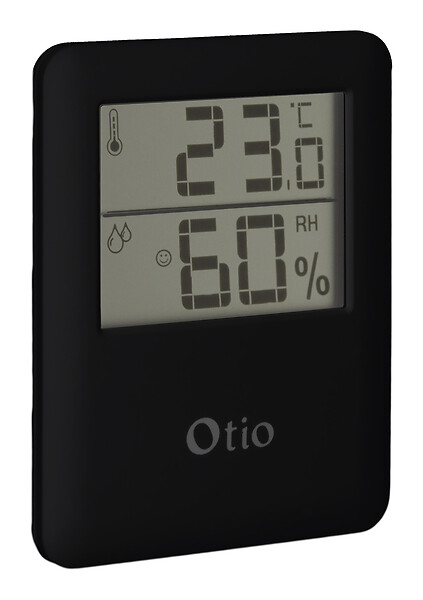OTIO - Lot de 2 thermomètres hygromètres magnétiques LCD - Noir - Otio - large