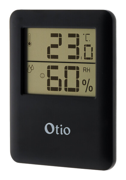 OTIO - Lot de 2 thermomètres hygromètres magnétiques LCD - Noir - Otio - large