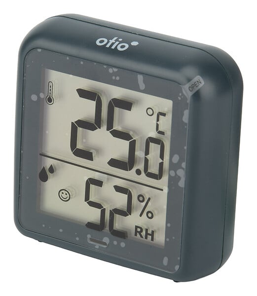 OTIO - Lot de 2 thermomètres hygromètres intérieur + capteur - Noir - Otio - large