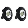 OTIO - Lot de 2 thermomètres intérieurs LCD - Noir - Otio - vignette