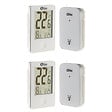 OTIO - Lot de 2 thermomètres intérieur extérieur sans fil - Blanc - Otio - vignette