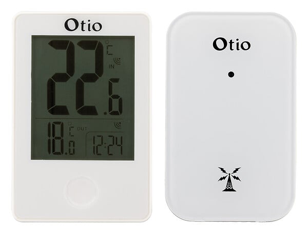 OTIO - Lot de 2 thermomètres intérieur extérieur sans fil - Blanc - Otio - large