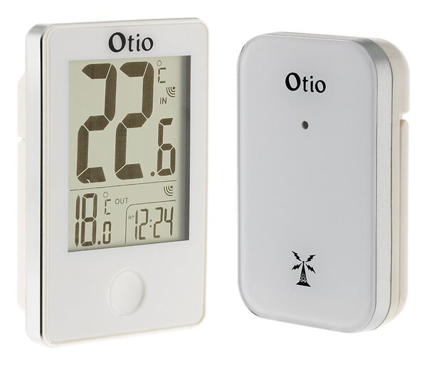 OTIO - Lot de 2 thermomètres intérieur extérieur sans fil - Blanc - Otio - large