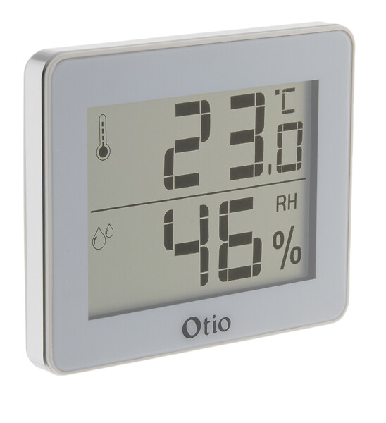 OTIO - Lot de 2 thermomètres hygromètres Blanc - écran LCD - Otio - large