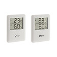 OTIO - Lot de 2 thermomètres hygromètres magnétiques LCD - Blanc - Otio - vignette