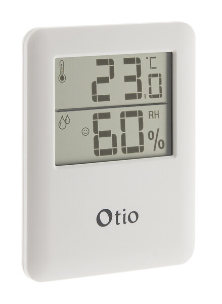 OTIO - Lot de 2 thermomètres hygromètres magnétiques LCD - Blanc - Otio - large