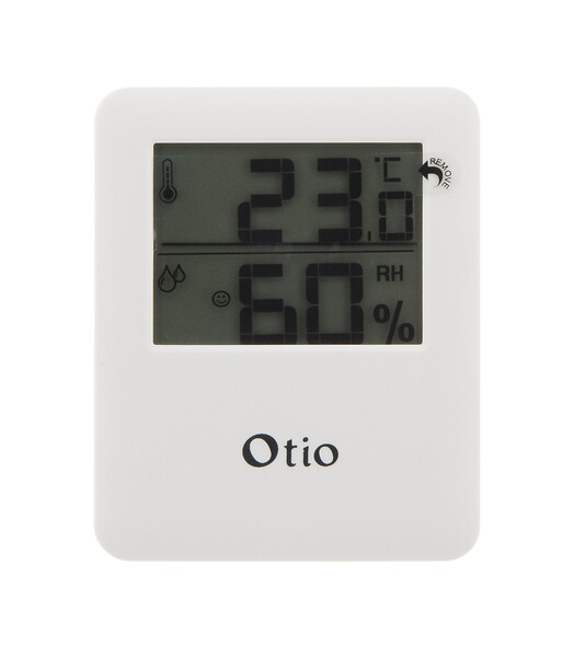 OTIO - Lot de 2 thermomètres hygromètres magnétiques LCD - Blanc - Otio - large