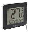 OTIO - Lot de 2 thermomètres intérieur extérieur filaires Noir - Otio - vignette