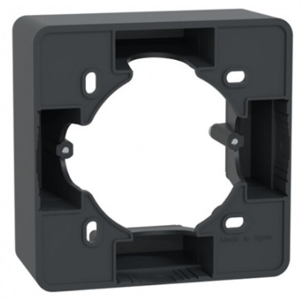 SCHNEIDER ELECTRIC - Boîte saillie 36 mm 1 poste anthracite pour appareillage - Ovalis - Schneider - large
