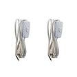 ZENITECH - Lot de 2 cordons + interrupteur luminaire 1,5m - Blanc - Zenitech - vignette