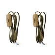 ZENITECH - Lot de 2 cordons + interrupteur luminaire 1,5m - Doré - Zenitech - vignette