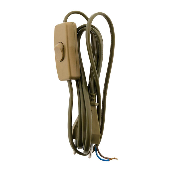 ZENITECH - Lot de 2 cordons + interrupteur luminaire 1,5m - Doré - Zenitech - large